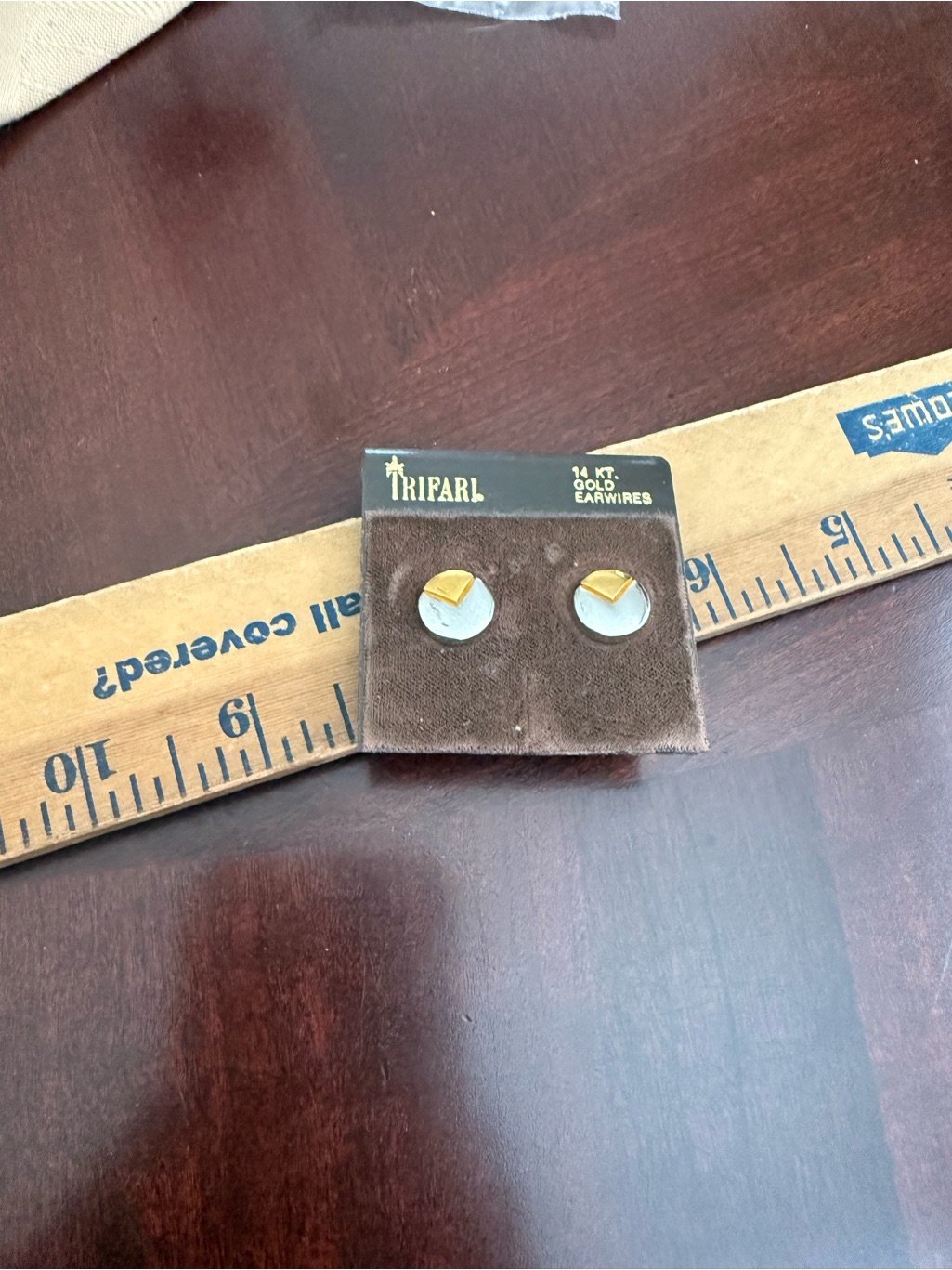 Vintage Trifari 14 Kt Gold Earrings